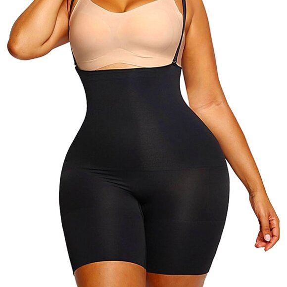 Women's Sculpting Bodysuit Tummy Control Colombia Shapewear New Black Plus Size - Picture 1 of 6